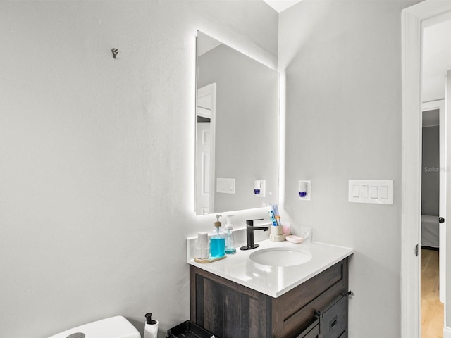 half bathroom with vanity