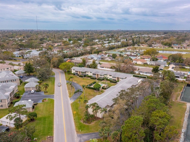 aerial view with a residential view