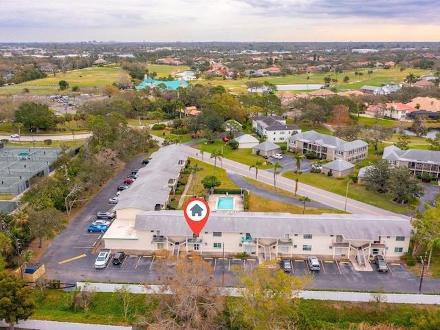 drone / aerial view with a residential view