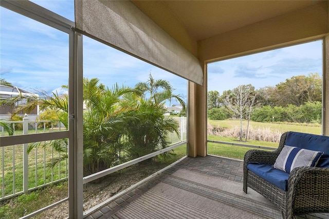 view of sunroom