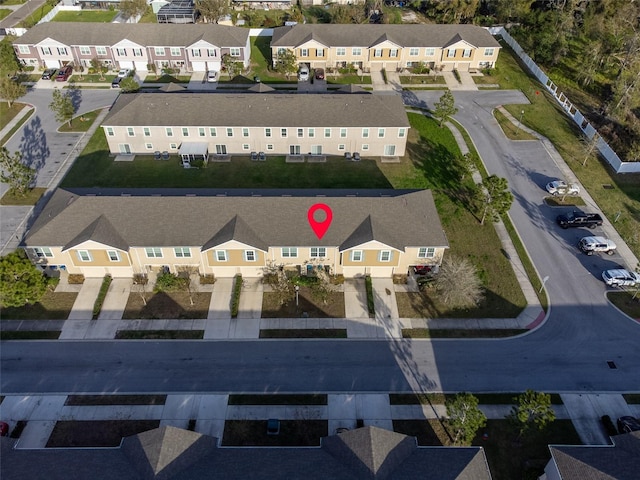 drone / aerial view with a residential view