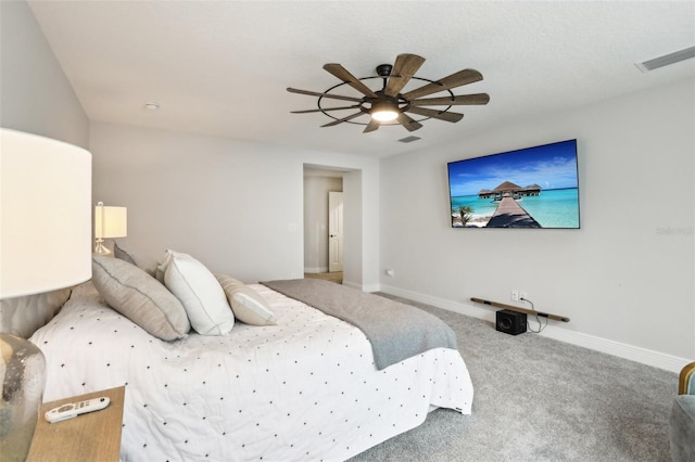 13176 Twin Bridges Dr, Riverview, FL 33579 - carpeted bedroom featuring baseboards and ceiling fan