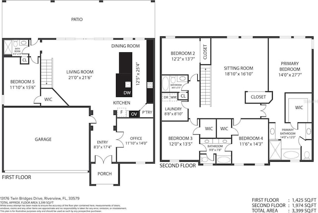 13176 Twin Bridges Dr, Riverview, FL 33579 - room layout