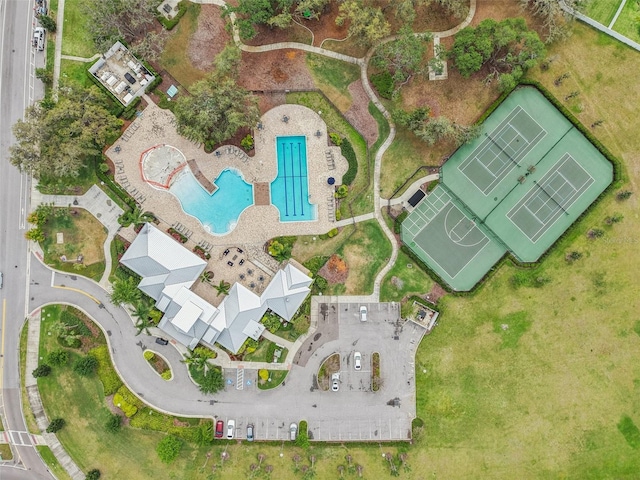 13176 Twin Bridges Dr, Riverview, FL 33579 - aerial view of property's location featuring a pool