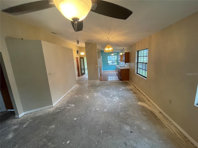 interior space with visible vents and baseboards