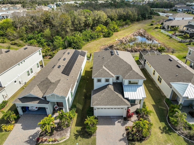 aerial view featuring a residential view