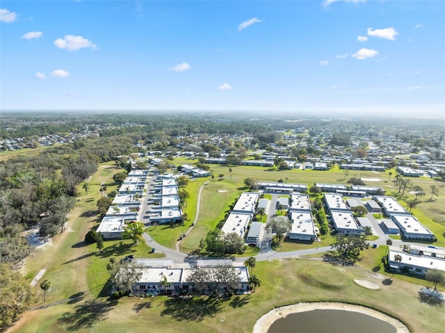 birds eye view of property featuring view of golf course