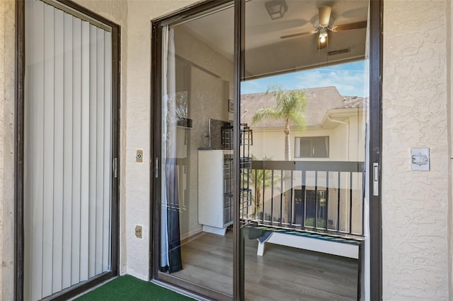 balcony featuring visible vents