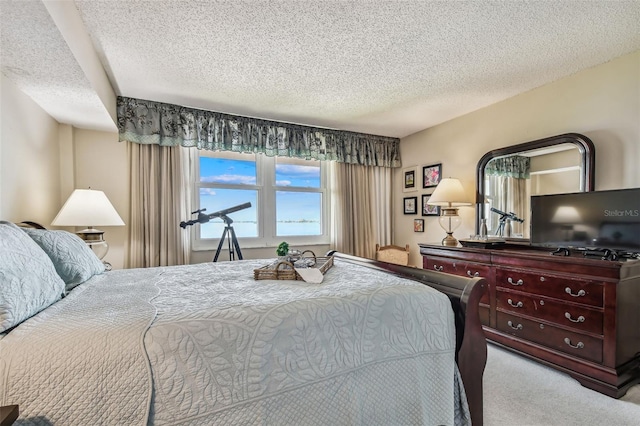634 Edgewater Dr Unit 744, Dunedin, FL 34698 - bedroom with a textured ceiling and carpet floors