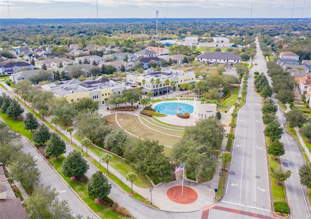 drone / aerial view with a residential view