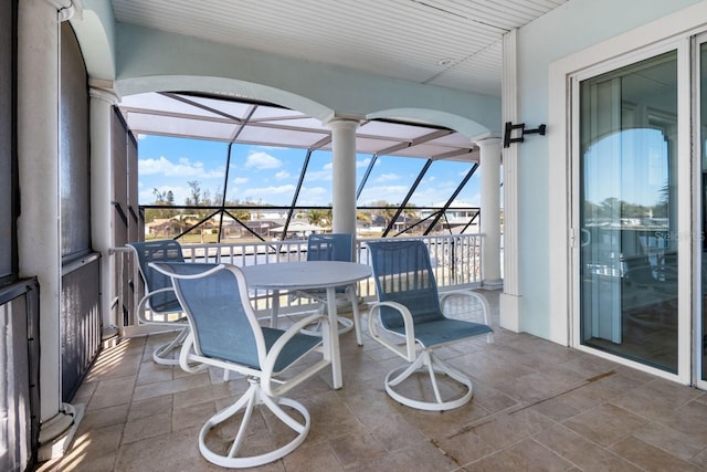 view of sunroom