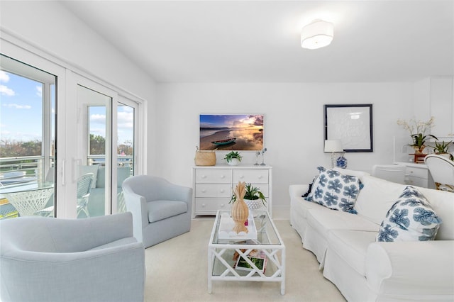 view of carpeted living room