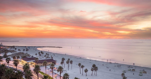 water view with a view of the beach