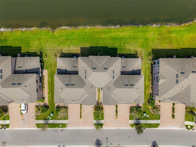 drone / aerial view with a residential view