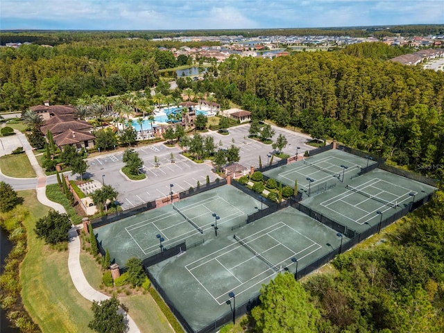 aerial view with a view of trees