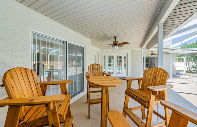 view of sunroom