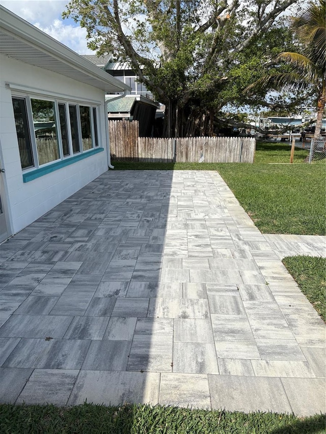 view of patio / terrace with fence