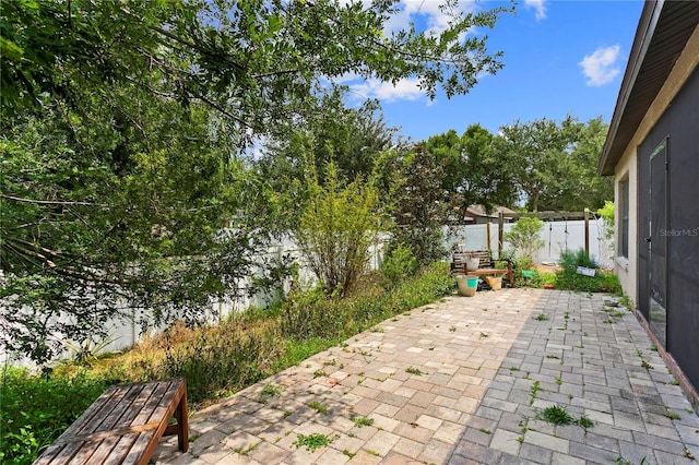 view of patio / terrace with a fenced backyard