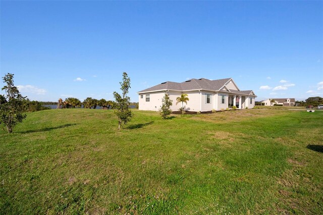 exterior space with a lawn