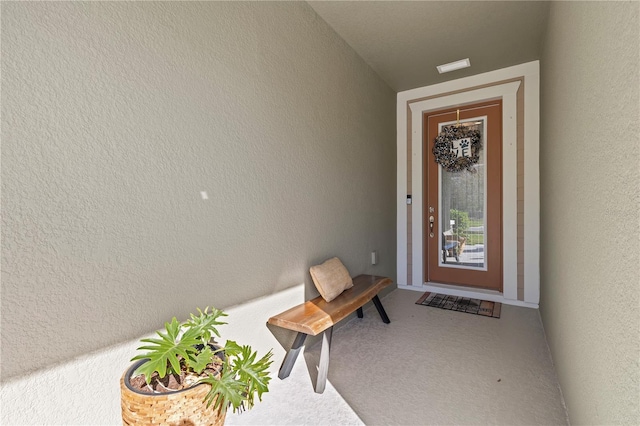 view of doorway to property