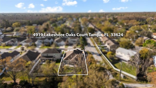 bird's eye view featuring a residential view