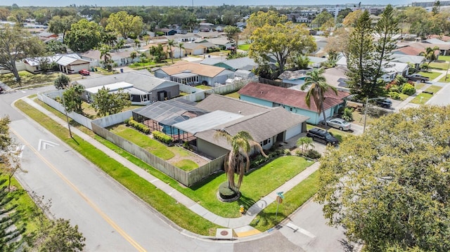 aerial view with a residential view