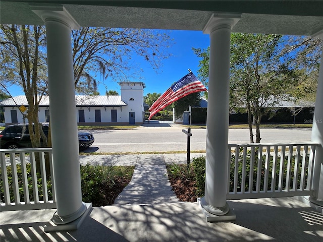 view of patio with a porch