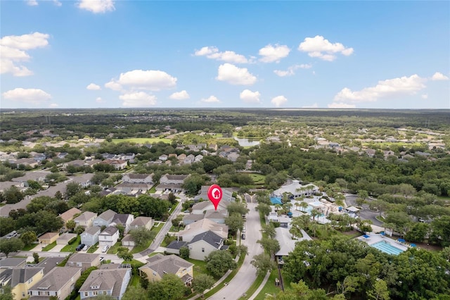 bird's eye view with a residential view