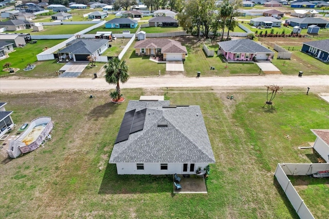 bird's eye view with a residential view