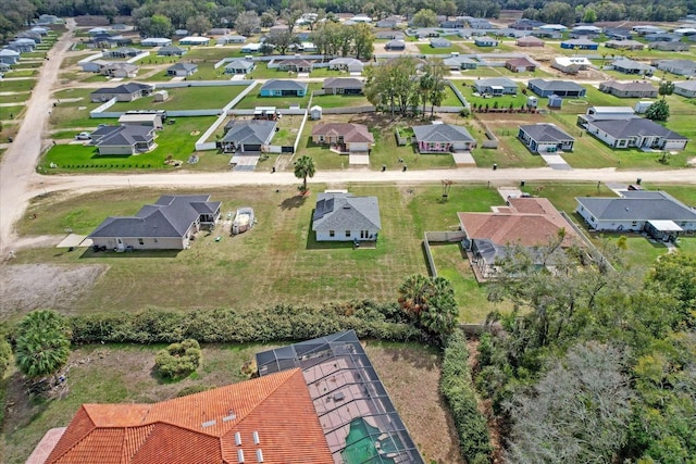 drone / aerial view with a residential view