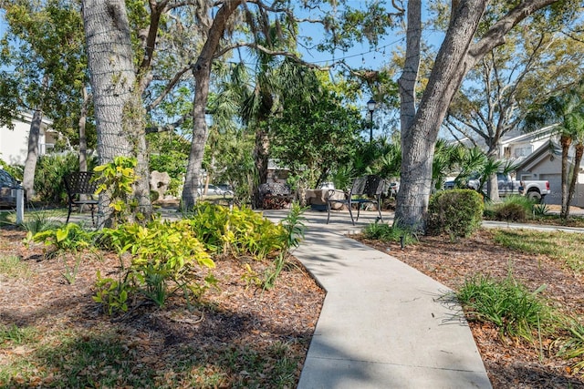 view of community featuring a patio area