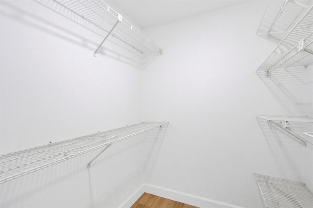 spacious closet with light wood-style floors