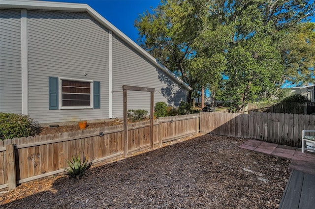 view of yard with fence private yard