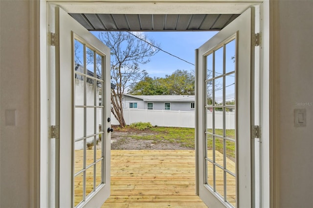 view of doorway to outside