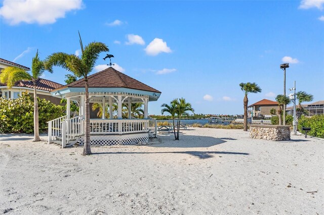 view of community featuring a gazebo