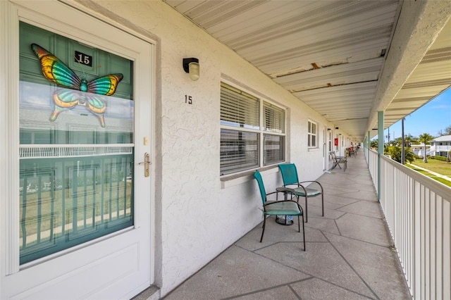 exterior space with covered porch