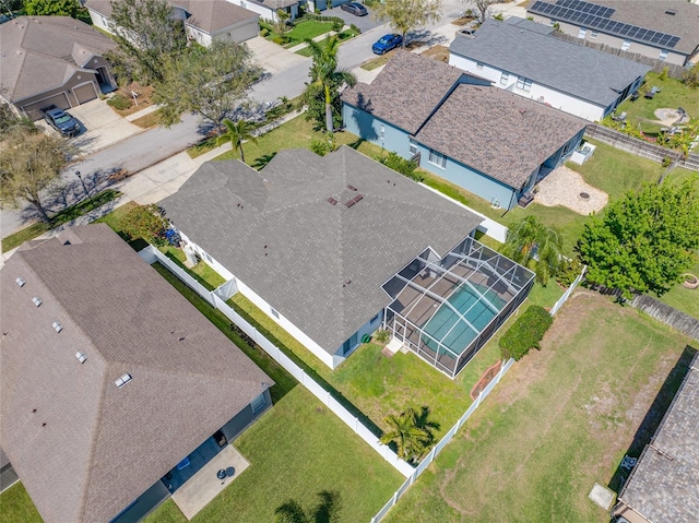 drone / aerial view featuring a residential view