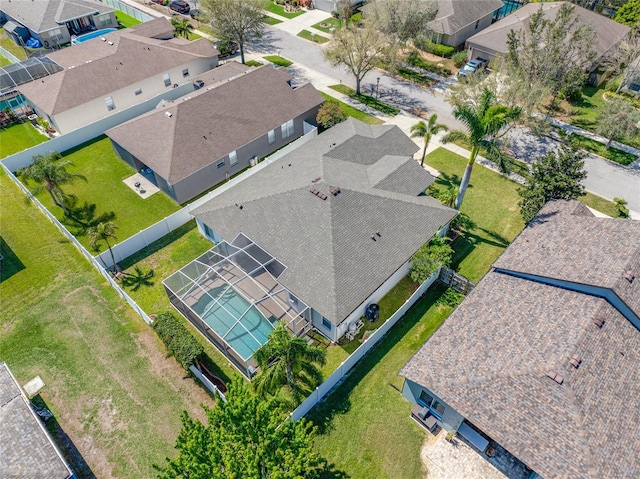 aerial view featuring a residential view