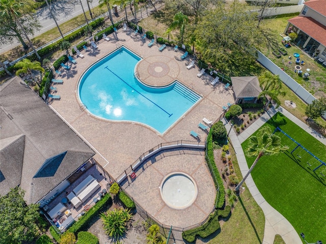 birds eye view of property