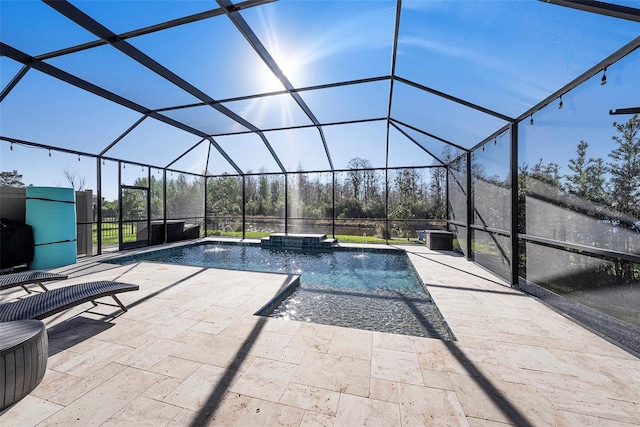 4607 Ballantrae Blvd, Land O Lakes, FL 34638 - outdoor pool with a patio and a lanai