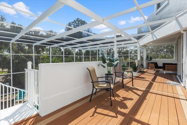 view of sunroom