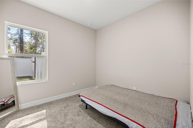 bedroom with carpet flooring, multiple windows, and baseboards