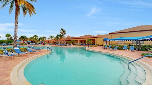 pool featuring a patio