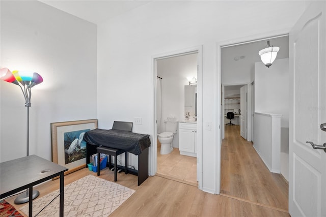 interior space with light wood-style flooring