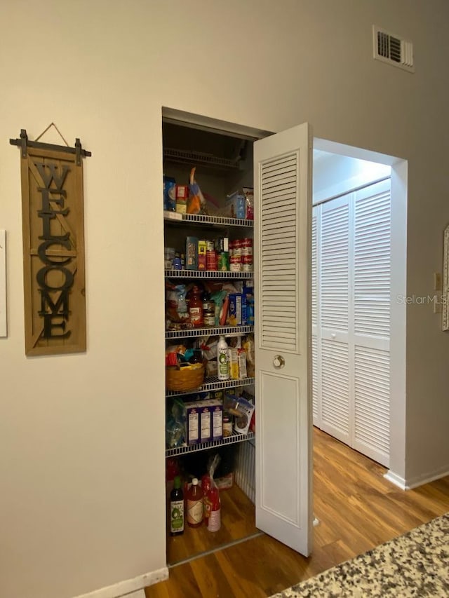 pantry with visible vents