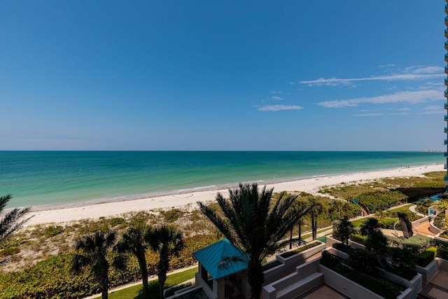 water view featuring a beach view