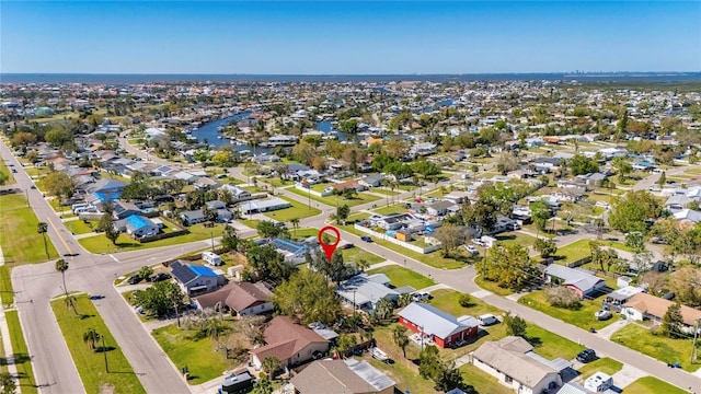 aerial view with a residential view