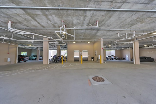 view of parking deck