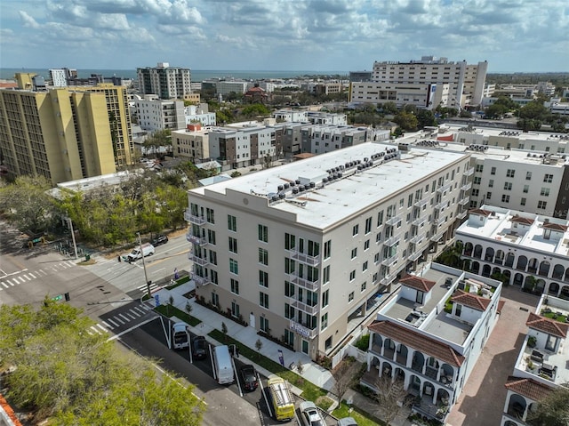 drone / aerial view featuring a view of city