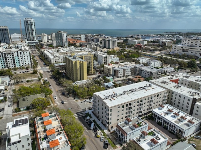 bird's eye view featuring a city view